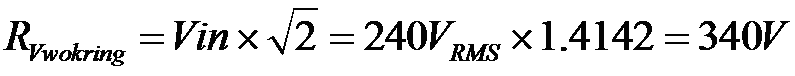 R1 working voltage formula